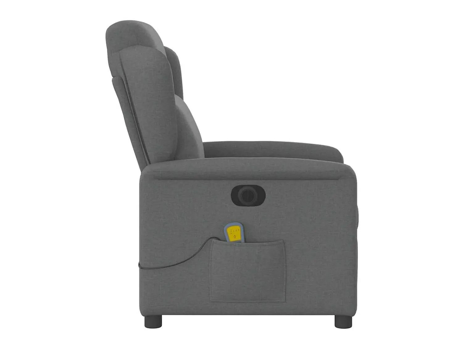 Poltrona reclinável de massagens elétrica tecido cinza-escuro SHL789993^ Poltrona