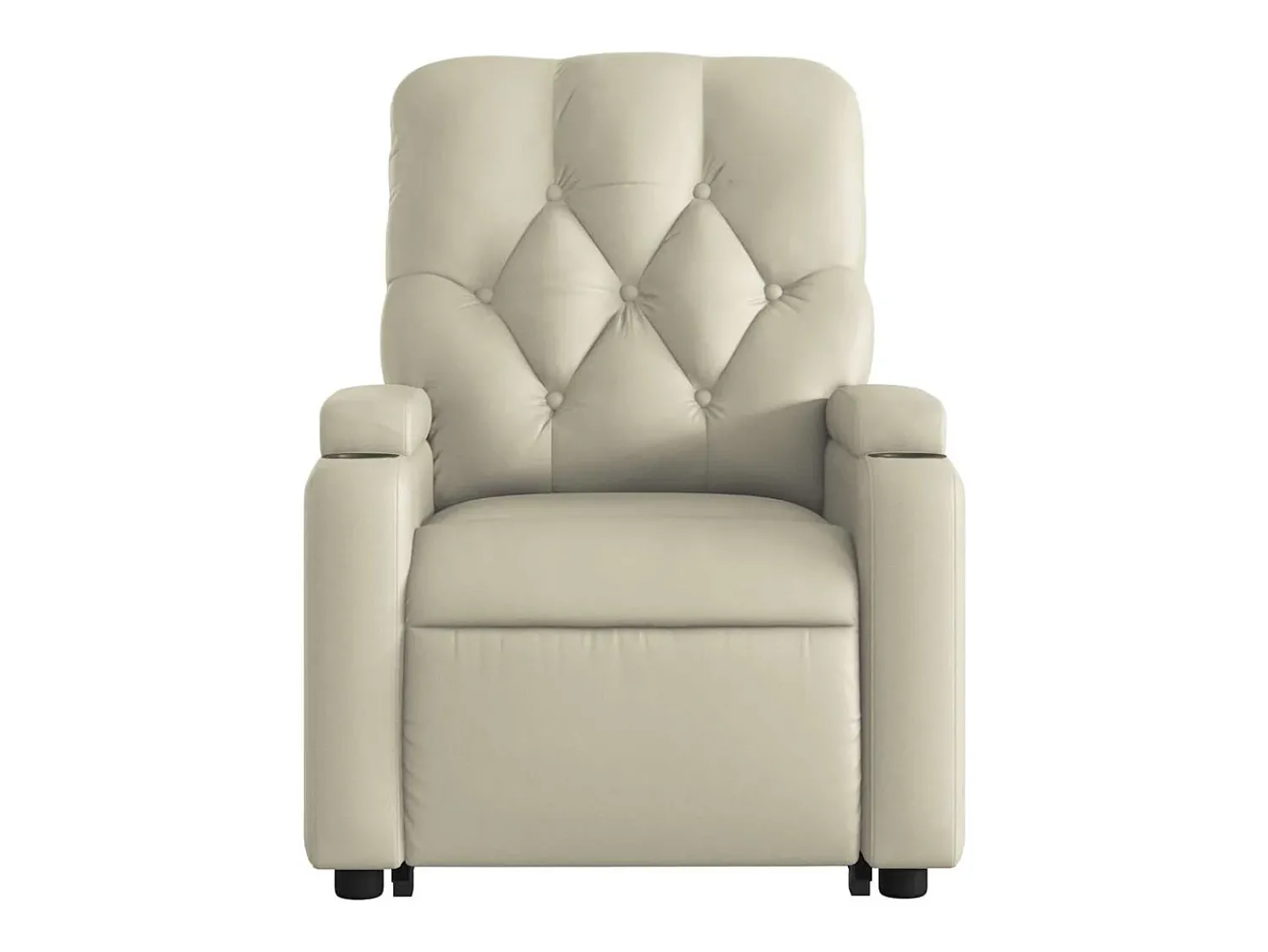 Poltrona| Poltrona reclinável de massagens couro artificial cor SHL348273 Creme