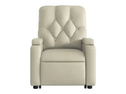 Poltrona| Poltrona reclinável de massagens couro artificial cor SHL348273 Creme