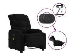 Online Poltrona reclinável de massagens elétrica tecido SHL277291 Preto