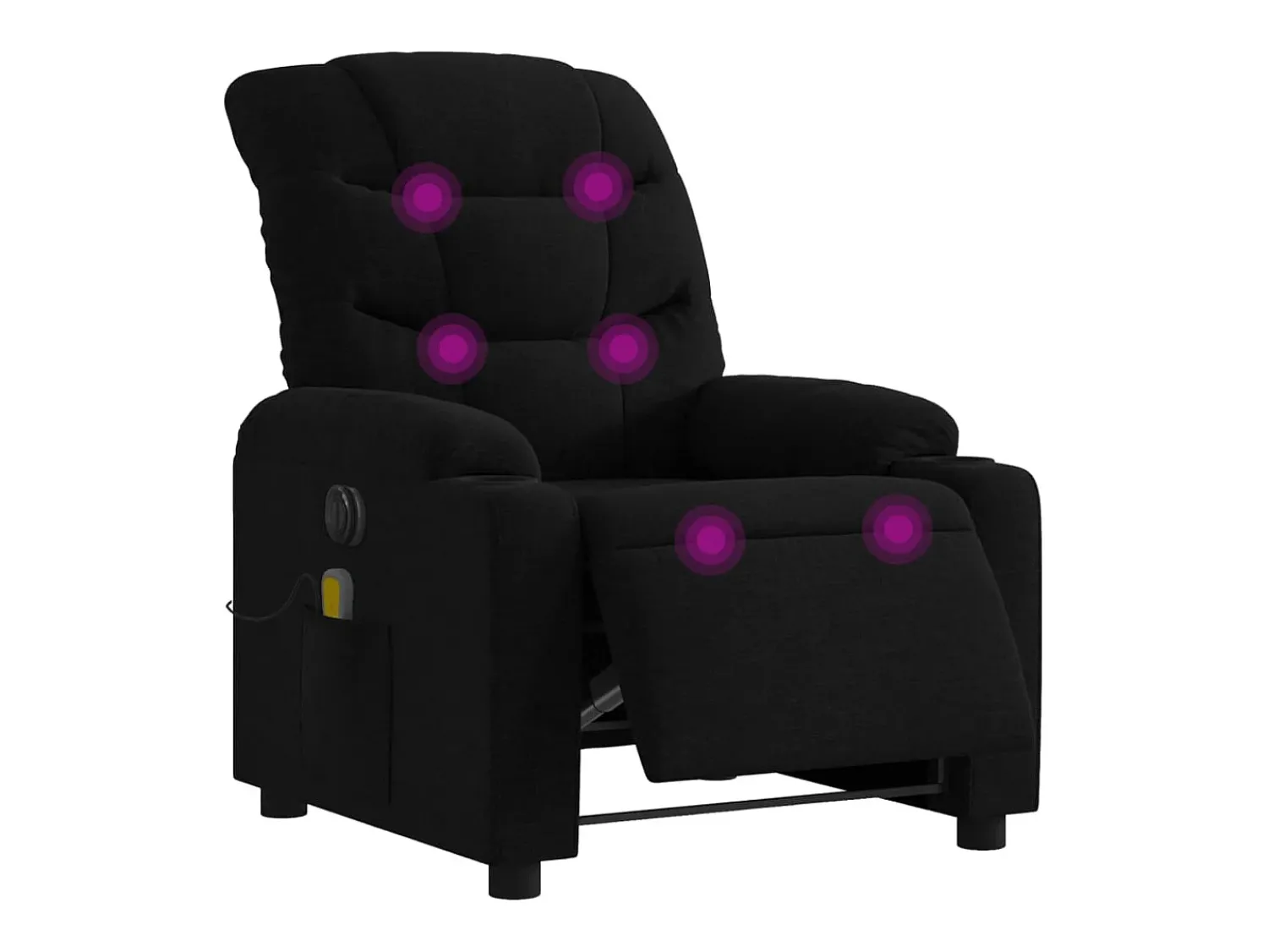Online Poltrona reclinável de massagens elétrica tecido SHL277291 Preto