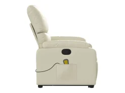 Poltrona reclinável de massagens couro artificial cor SHL498647^ Poltrona