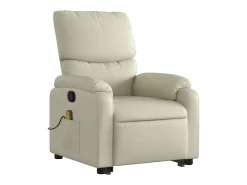 Poltrona reclinável de massagens couro artificial cor SHL498647^ Poltrona