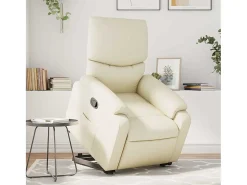 Poltrona reclinável de massagens couro artificial cor SHL498647^ Poltrona