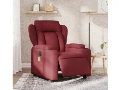 Poltrona* Poltrona reclinável de massagens elétrica tecido tinto SHL373069 Vermelho