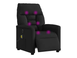 Poltrona* Poltrona reclinável de massagens elétrica tecido SHL637865 Preto