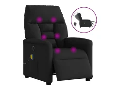 Poltrona* Poltrona reclinável de massagens elétrica tecido SHL637865 Preto
