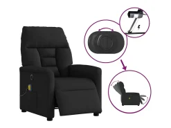 Poltrona* Poltrona reclinável de massagens elétrica tecido SHL637865 Preto