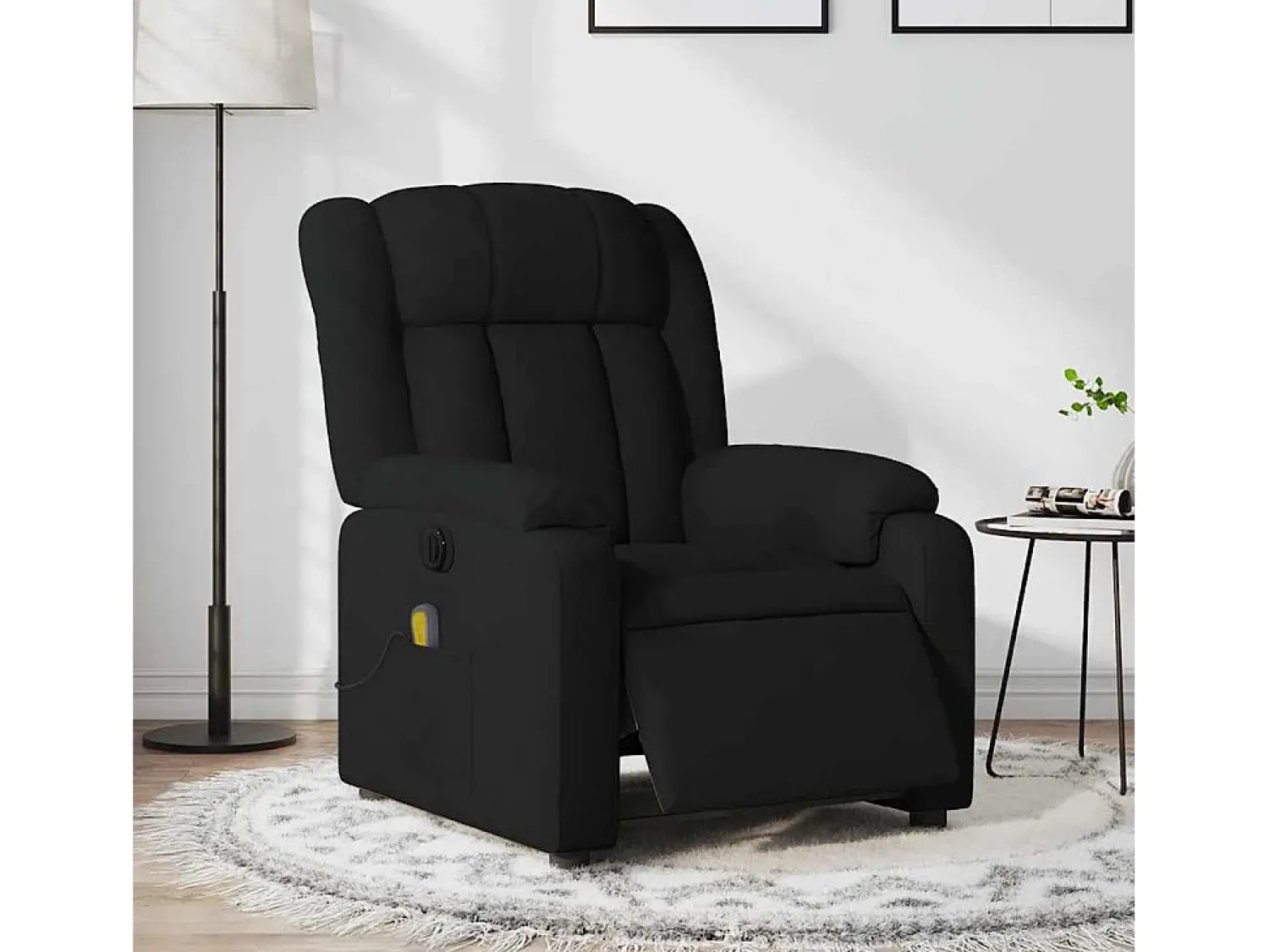 Poltrona| Poltrona reclinável de massagens elétrica tecido SHL588084 Preto