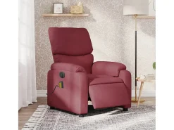 Poltrona| Poltrona reclinável de massagens elétrica tecido tinto SHL380893 Vermelho