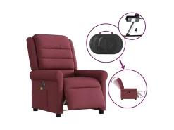 Poltrona* Poltrona reclinável de massagens elétrica tecido tinto SHL586327 Vermelho