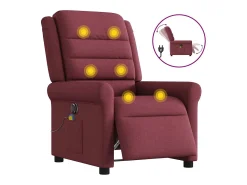 Poltrona* Poltrona reclinável de massagens elétrica tecido tinto SHL586327 Vermelho