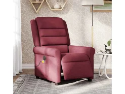 Poltrona* Poltrona reclinável de massagens elétrica tecido tinto SHL586327 Vermelho