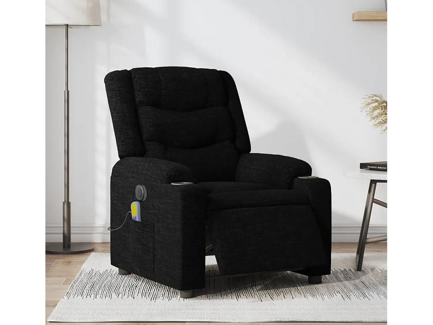 Poltrona* Poltrona reclinável de massagens elétrica tecido SHL928639 Preto
