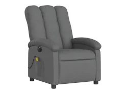 Poltrona reclinável de massagens elétrica tecido cinza-escuro SHL469685^ Poltrona