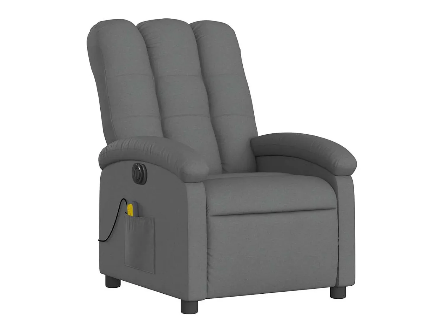 Poltrona reclinável de massagens elétrica tecido cinza-escuro SHL469685^ Poltrona