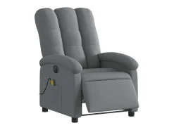 Poltrona reclinável de massagens elétrica tecido cinza-escuro SHL469685^ Poltrona