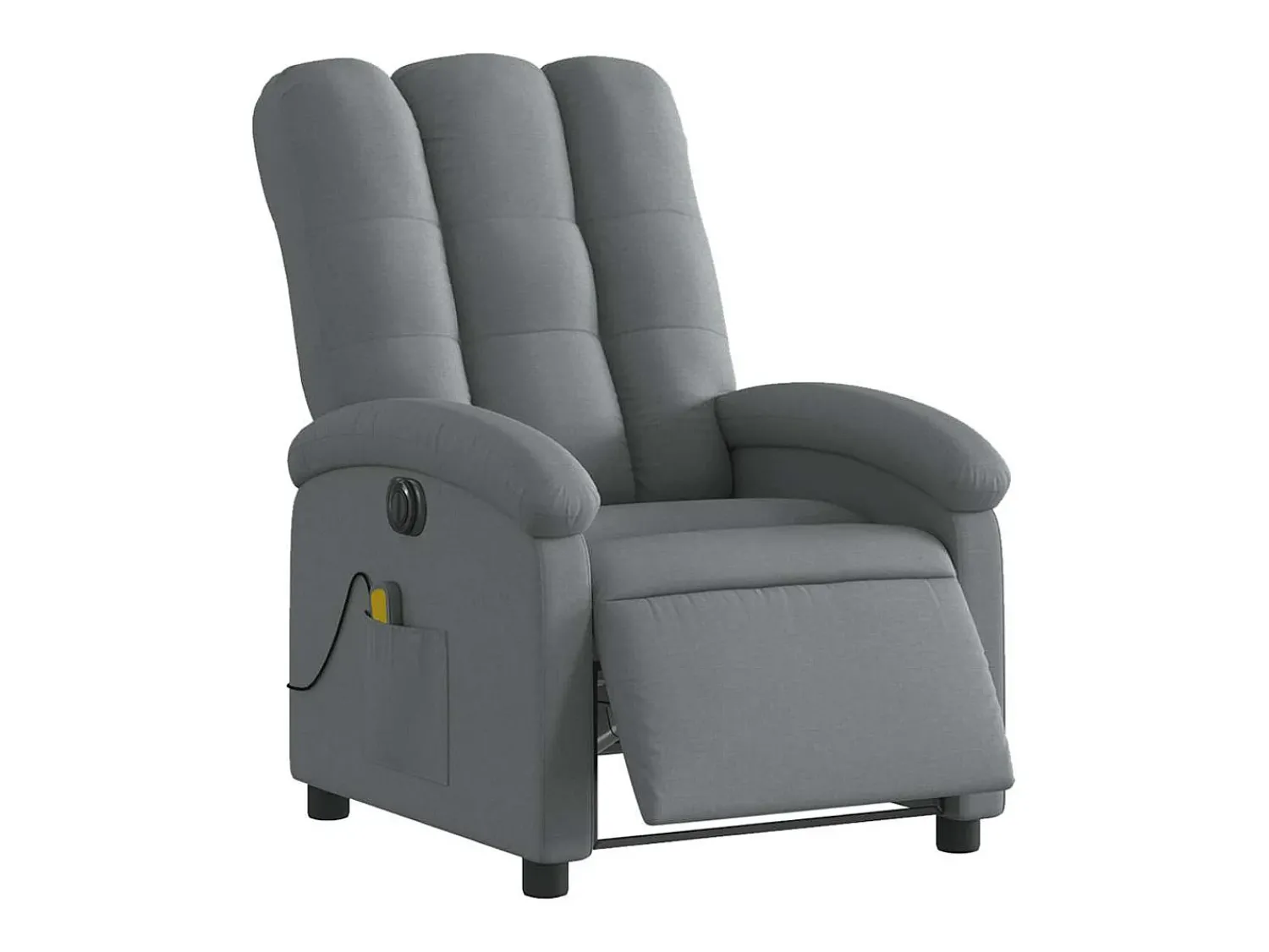 Poltrona reclinável de massagens elétrica tecido cinza-escuro SHL469685^ Poltrona