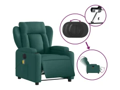 Poltrona* Poltrona reclinável de massagens elétrica tecido verde-escuro SHL298255 Verde pinho