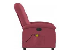 Poltrona reclinável de massagens elétrica tecido tinto SHL268705^ Poltrona