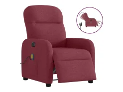 Poltrona* Poltrona reclinável de massagens elétrica tecido tinto SHL842184 Vermelho