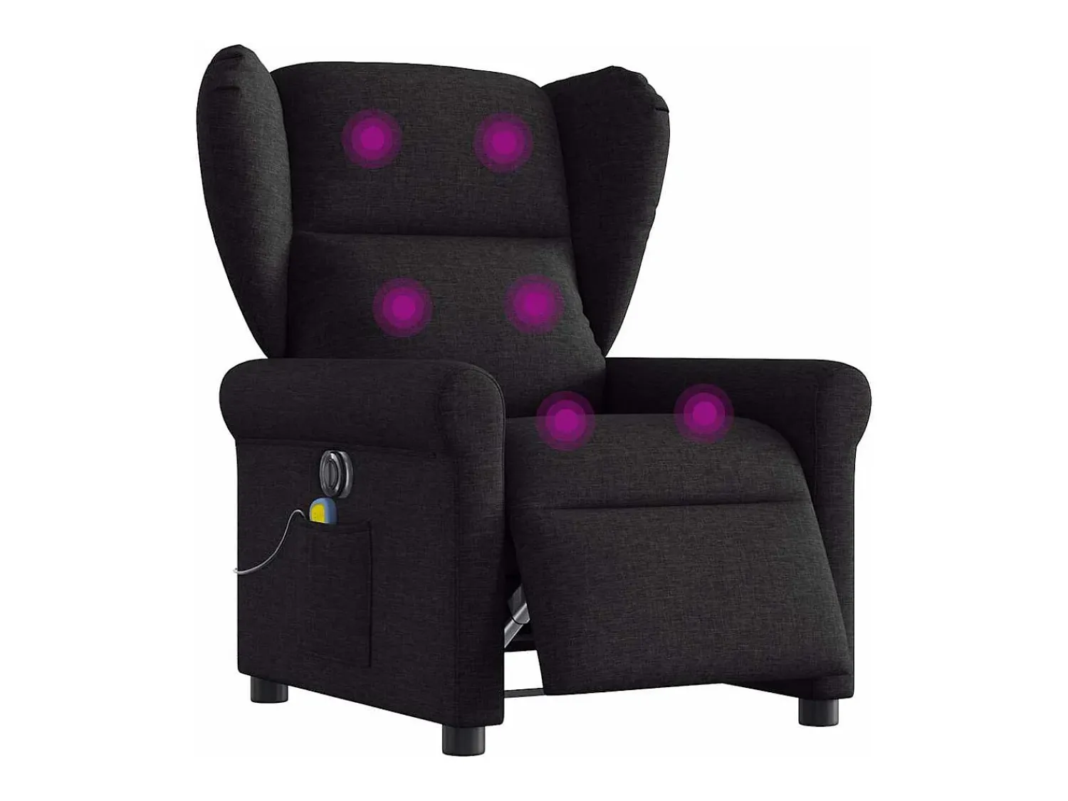 Poltrona| Poltrona reclinável de massagens elétrica tecido SHL149474 Preto