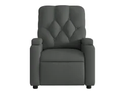 Poltrona reclinável de massagens elétrica tecido cinza-escuro SHL453497^ Poltrona