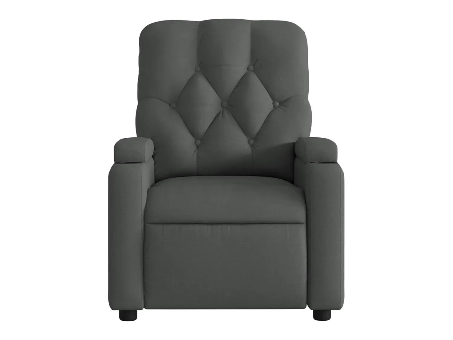 Poltrona reclinável de massagens elétrica tecido cinza-escuro SHL453497^ Poltrona