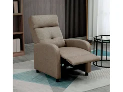 Best Poltrona reclinável Denmark Brown para sala de estar, 67x98x87 cm Castanho