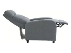 Poltrona reclinável Denmark Relax para sala de estar, melamina cinza, 67x98x87 cm^ Poltrona