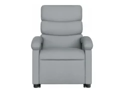 Poltrona|vidaxl Poltrona reclinável elevatória tecido cinzento-claro Cinzento claro