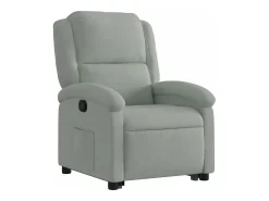 Poltrona* Poltrona reclinável elevatória veludo cinza-claro PT926592 Cinzento claro