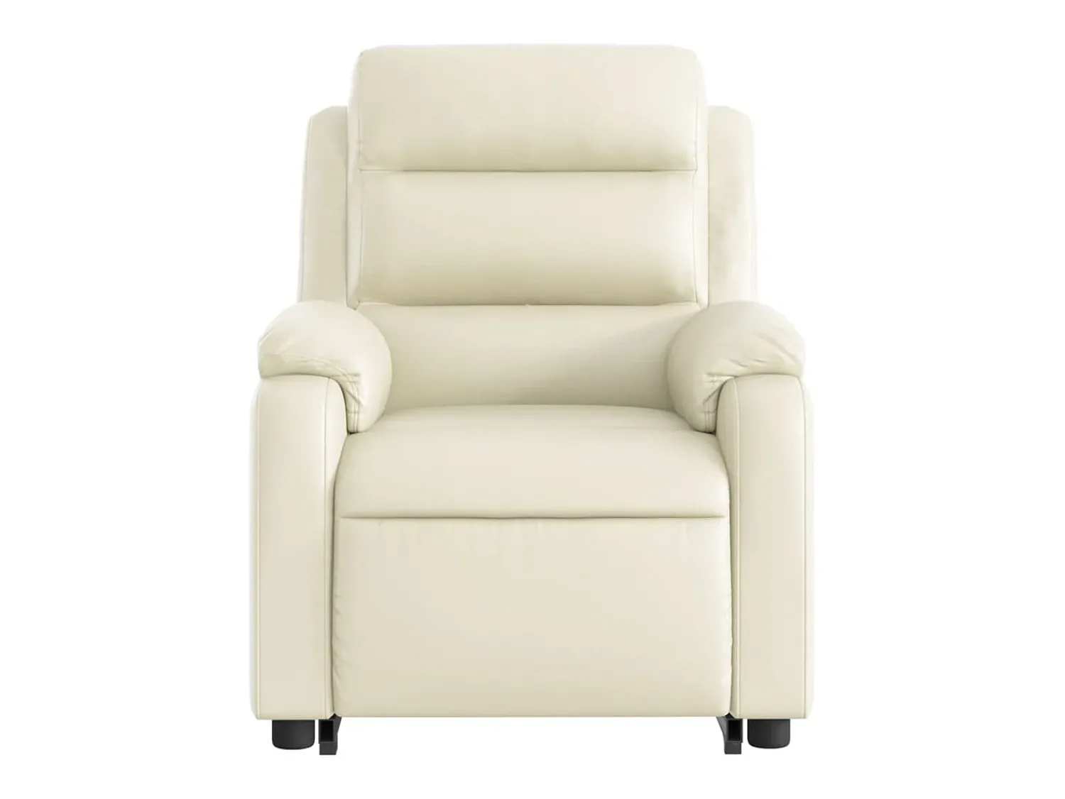 Poltrona|vidaxl Poltrona reclinável elevatória elétrica couro artificial Creme