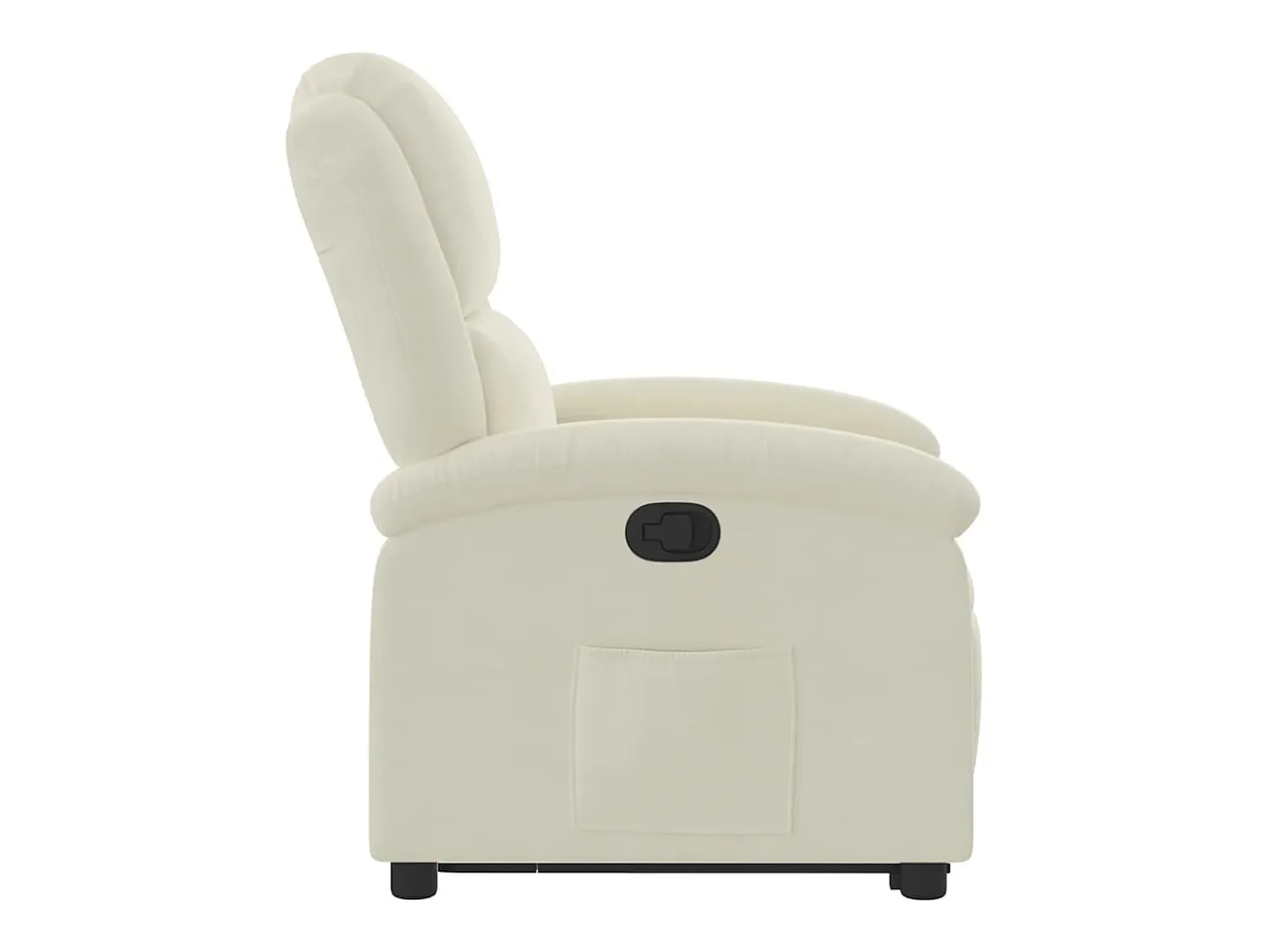 Poltrona*vidaxl Poltrona reclinável elevatória veludo cor Creme
