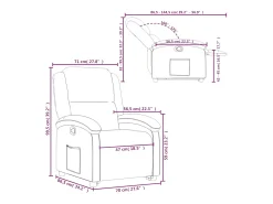 Poltrona*vidaxl Poltrona reclinável elevatória veludo cor Creme