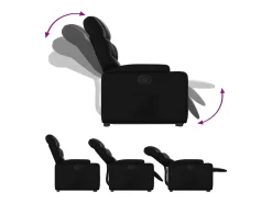 Online vidaxl Poltrona reclinável elevatória couro artificial Preto