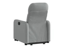 New Poltrona reclinável elevatória elétrica tecido cinzento-claro PT414968 Cinzento claro