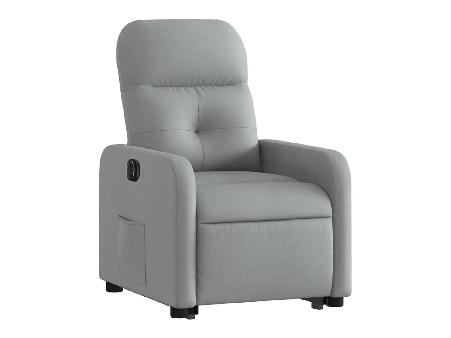 New Poltrona reclinável elevatória elétrica tecido cinzento-claro PT414968 Cinzento claro