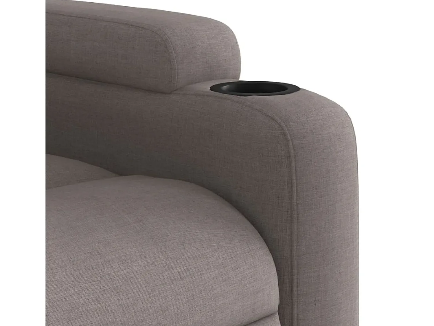 Poltrona|vidaxl Poltrona reclinável elevatória tecido cinzento-acastanhado Taupe