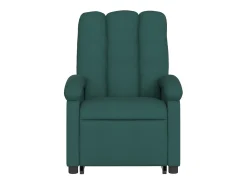 Poltrona|vidaxl Poltrona reclinável elevatória tecido -escuro Verde