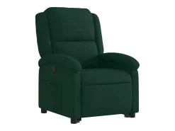 Clearance vidaxl Poltrona reclinável elevatória veludo -escuro Verde