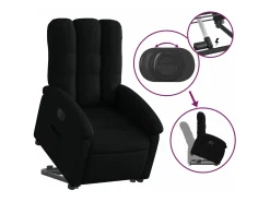 Poltrona| Poltrona reclinável elevatória elétrica tecido PT667096 Preto