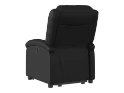 Discount vidaxl Poltrona reclinável elevatória couro artificial Preto