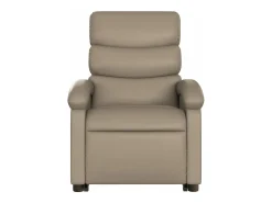 vidaxl Poltrona reclinável elevatória couro artificial cor cappuccino^ Poltrona