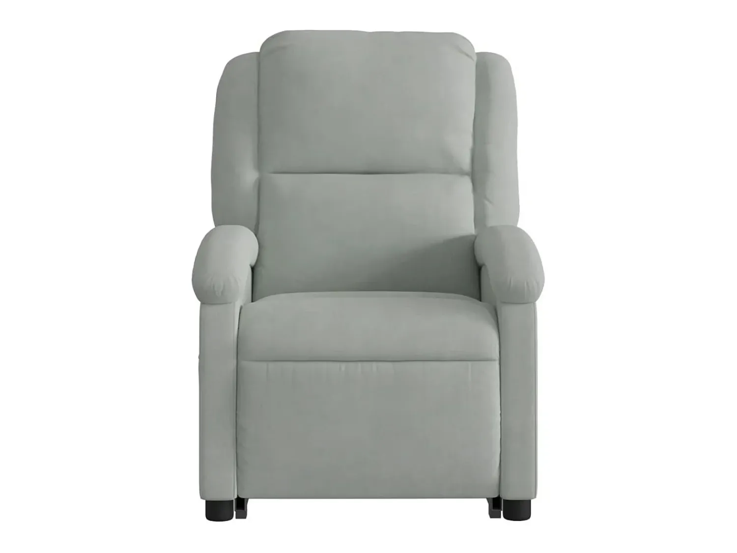 Poltrona|vidaxl Poltrona reclinável elevatória elétrica veludo -claro Cinzento