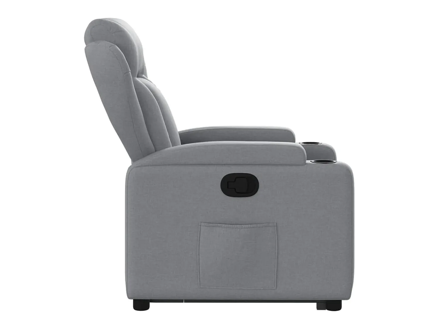 Best vidaxl Poltrona reclinável elevatória tecido -claro Cinzento