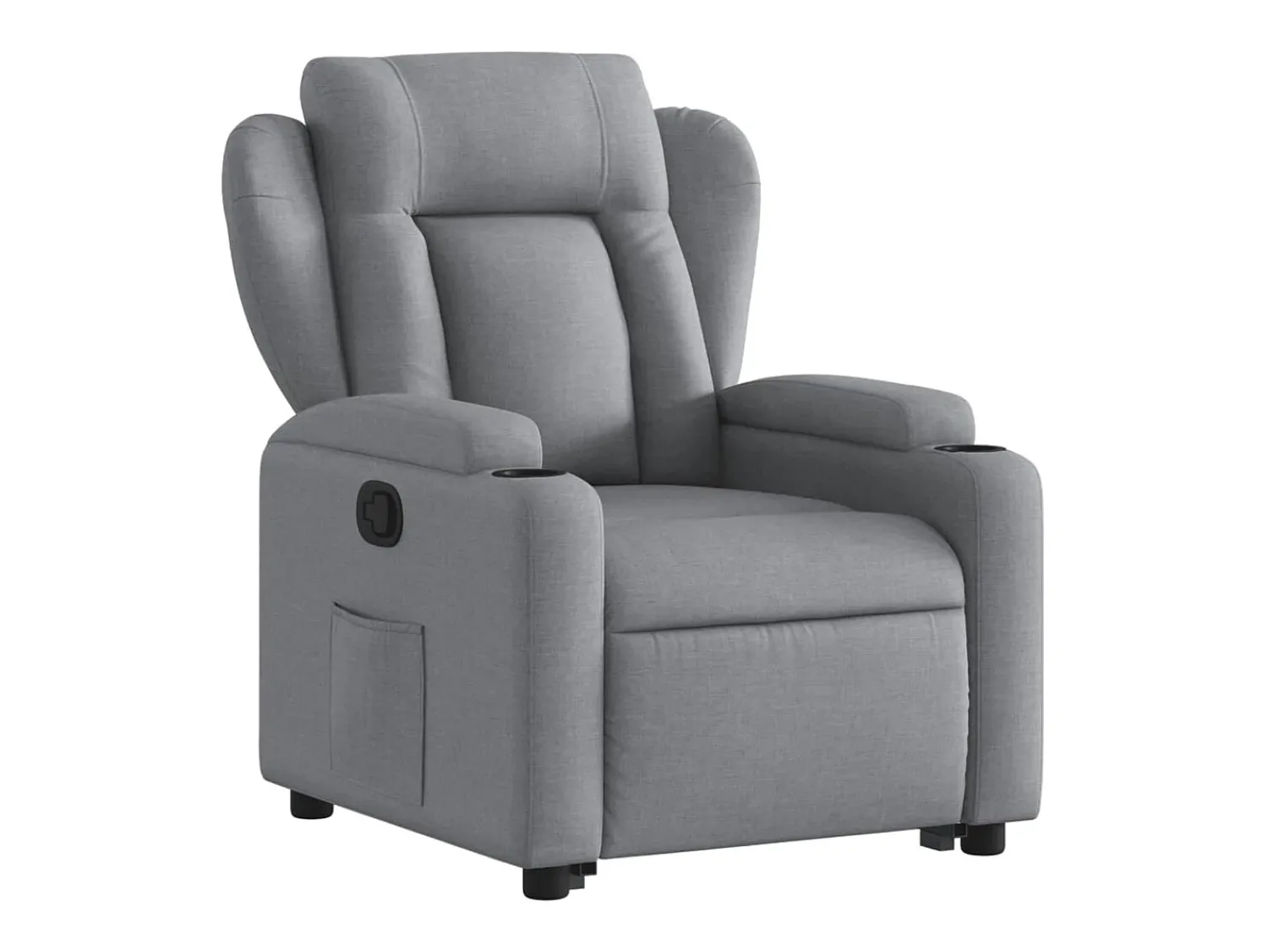 Best vidaxl Poltrona reclinável elevatória tecido -claro Cinzento