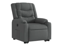Poltrona|vidaxl Poltrona reclinável elevatória tecido -escuro Cinzento