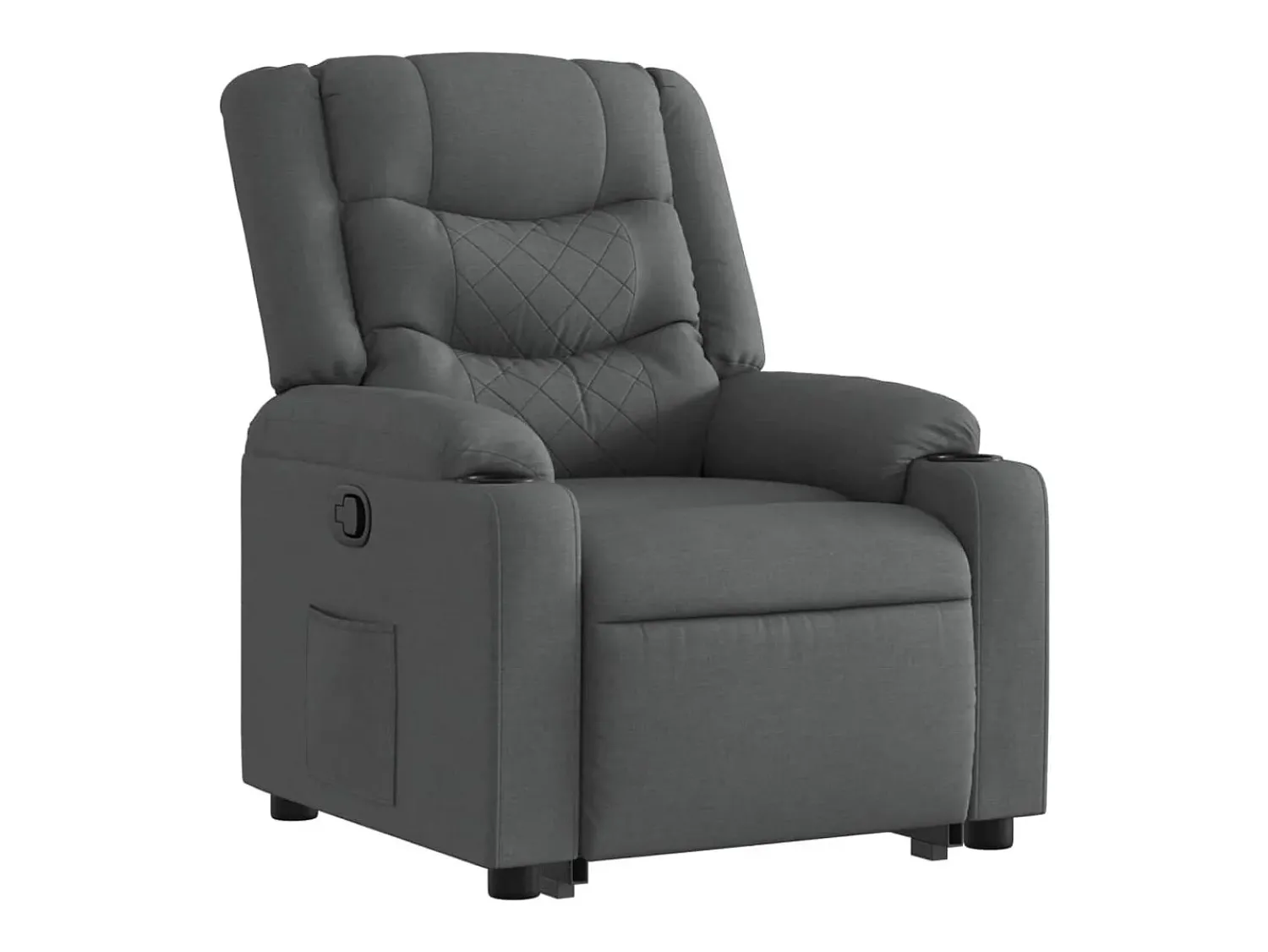 Poltrona|vidaxl Poltrona reclinável elevatória tecido -escuro Cinzento