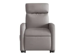 Outlet vidaxl Poltrona reclinável elevatória tecido cinzento-acastanhado Taupe